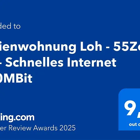 Loh - 55zoll Tv - Schnelles Internet 500mbit Apartment *